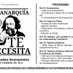 II Jornadas Anarquistas FAGC (Cartel + Programa)